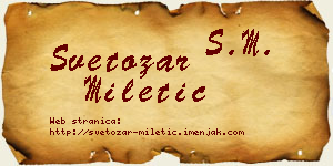 Svetozar Miletić vizit kartica